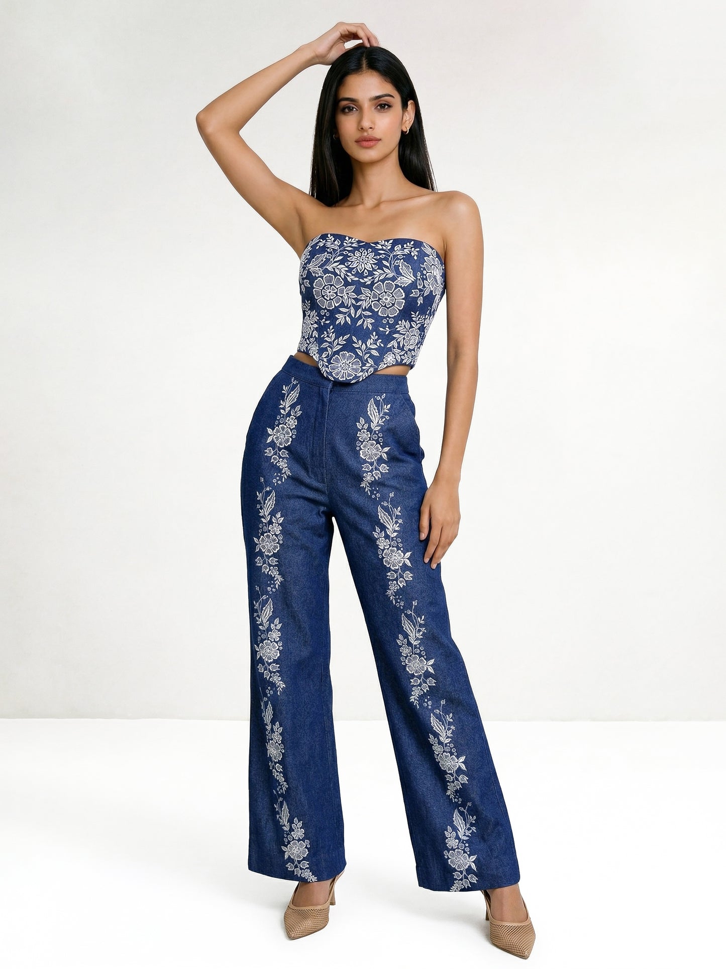 Blue Denim Corset