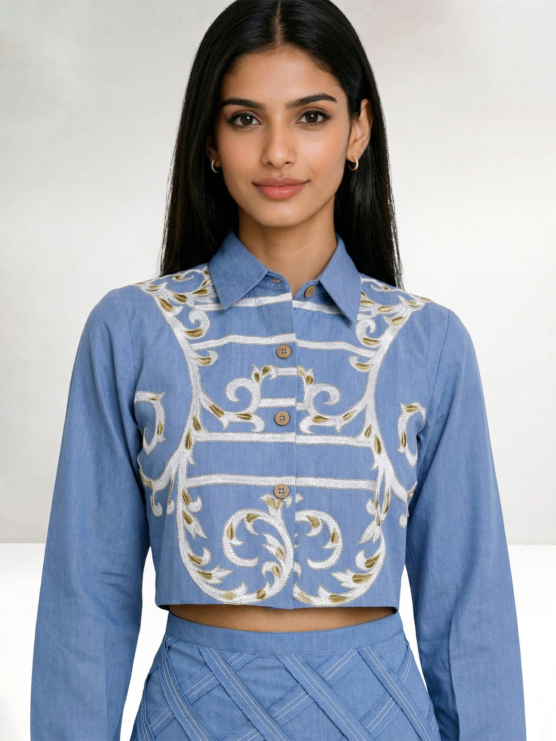Light Blue Denim Skirt
