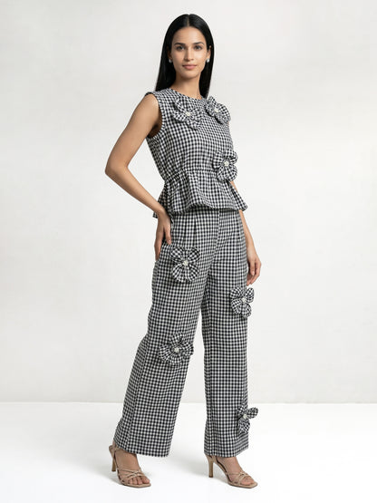 The Kim Gingham Peplum Top