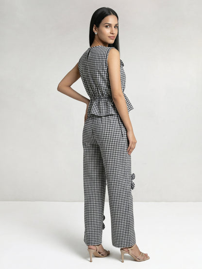 The Kim Gingham Peplum Top
