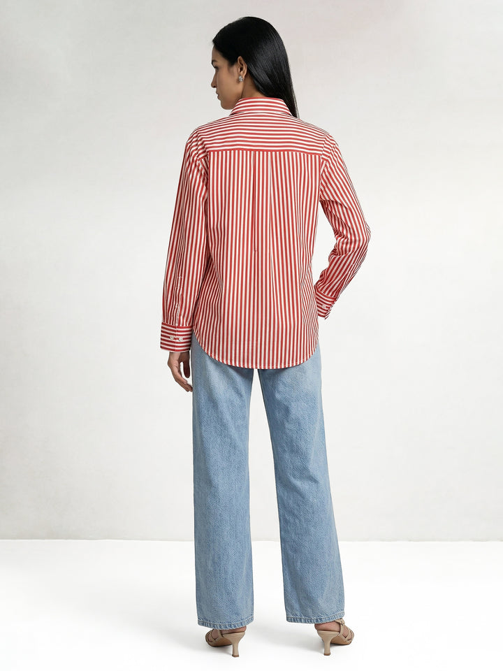 Victoria Shirt with Denim Patch