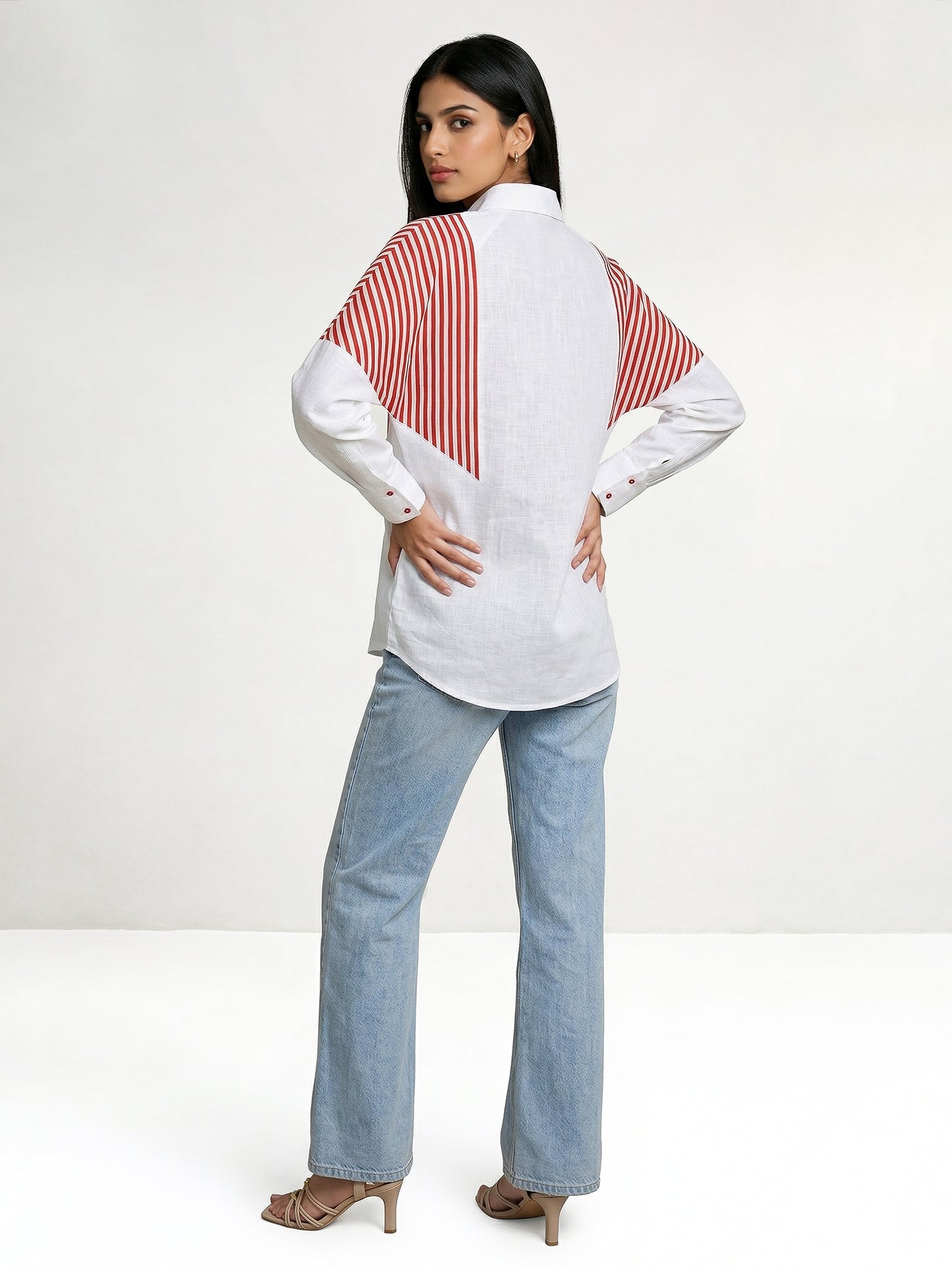 Bella Shirt With Red Stripes