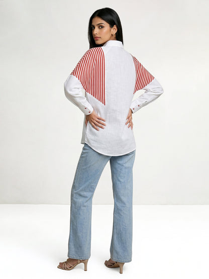Bella Shirt With Red Stripes