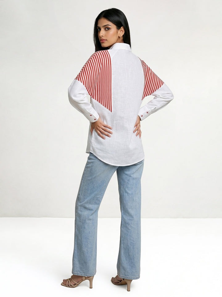 Bella Shirt With Red Stripes