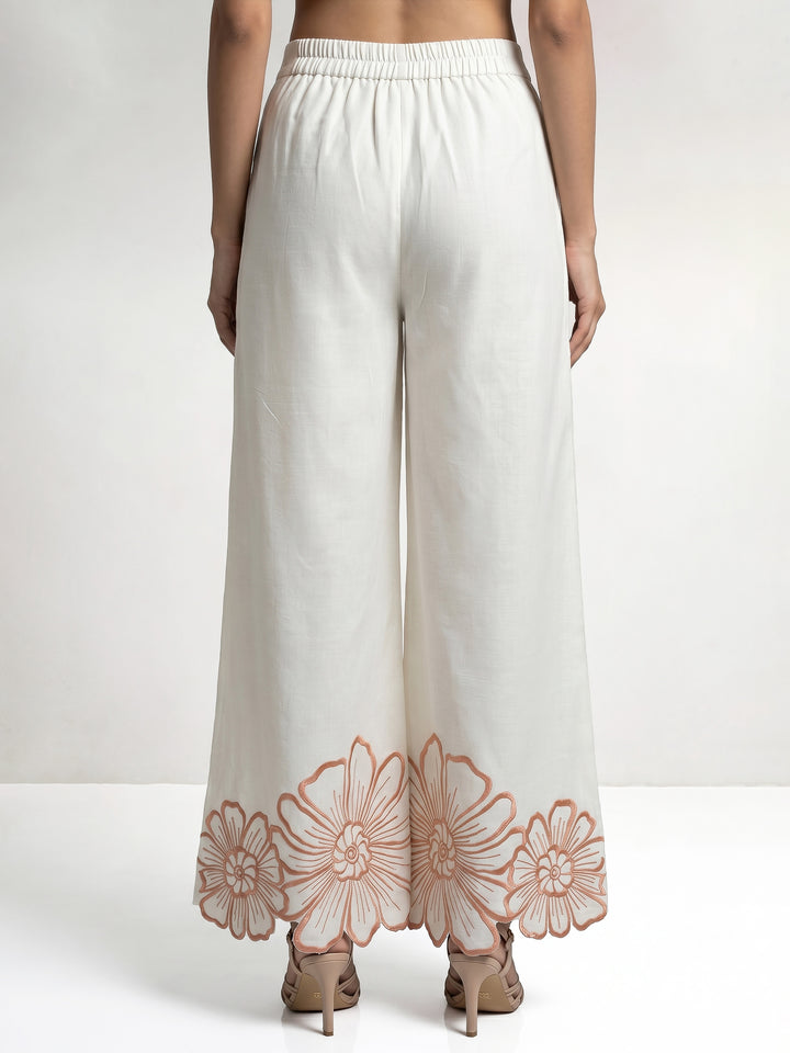Daisy Collar Co-Ord Set with Orange Embroidery
