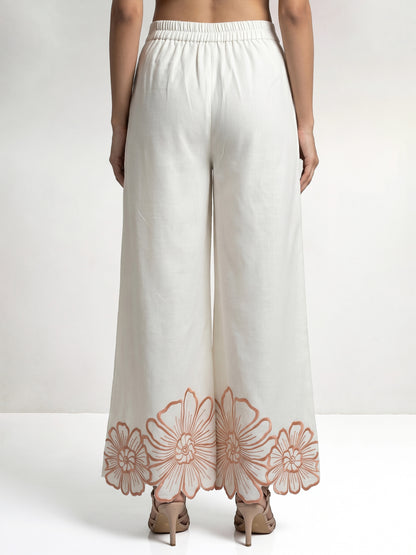 Daisy Culottes With Orange Embroidery