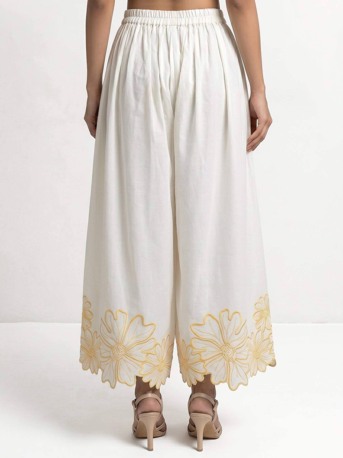 Daisy Culottes With Yellow Embroidery