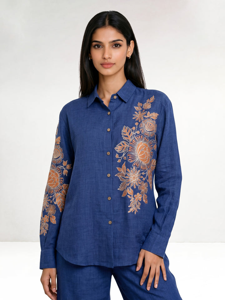 Alina Gold and Orange Shirt