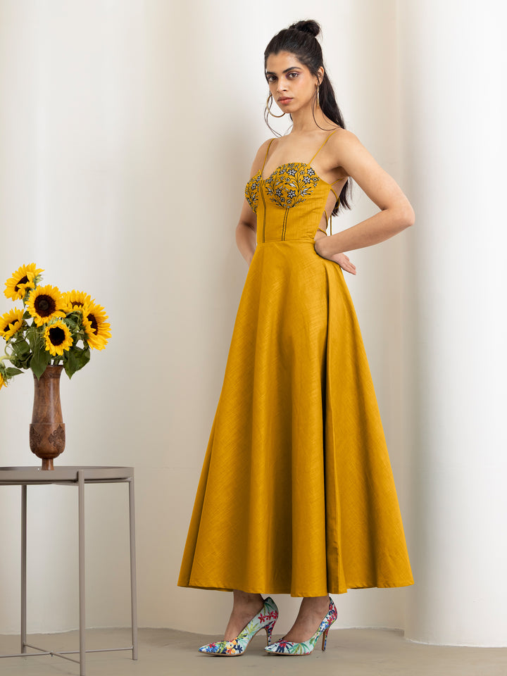 Gamora Mustard Maxi Dress