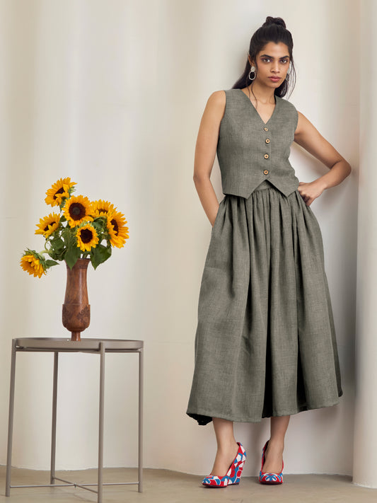 Alina Grey Skirt Co-Ord Set