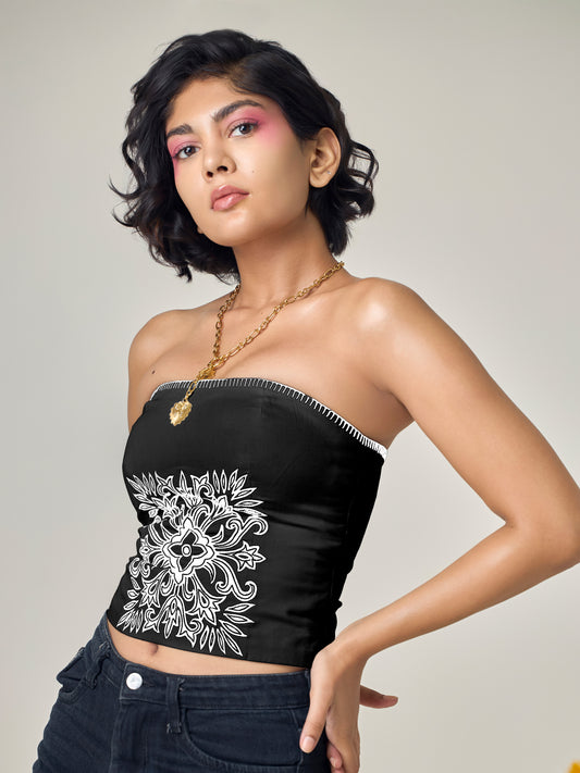 Black Rachel Top