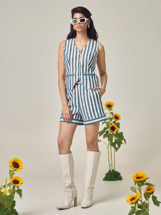 Blue Sherry Co-Ord Set