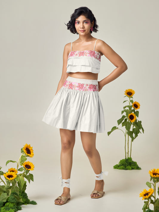 White Blair Layered Co-Ord Set