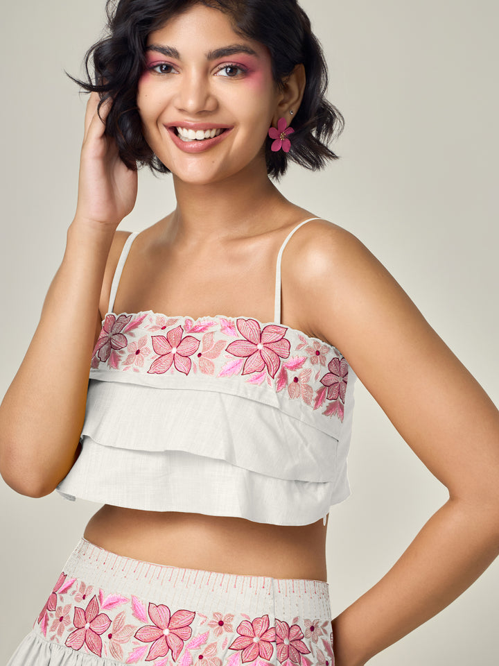 White Blair Layered Co-Ord Set