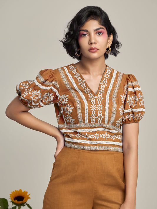 Moana Brown Short Top