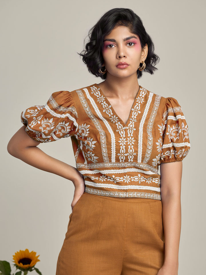 Moana Brown Short Top