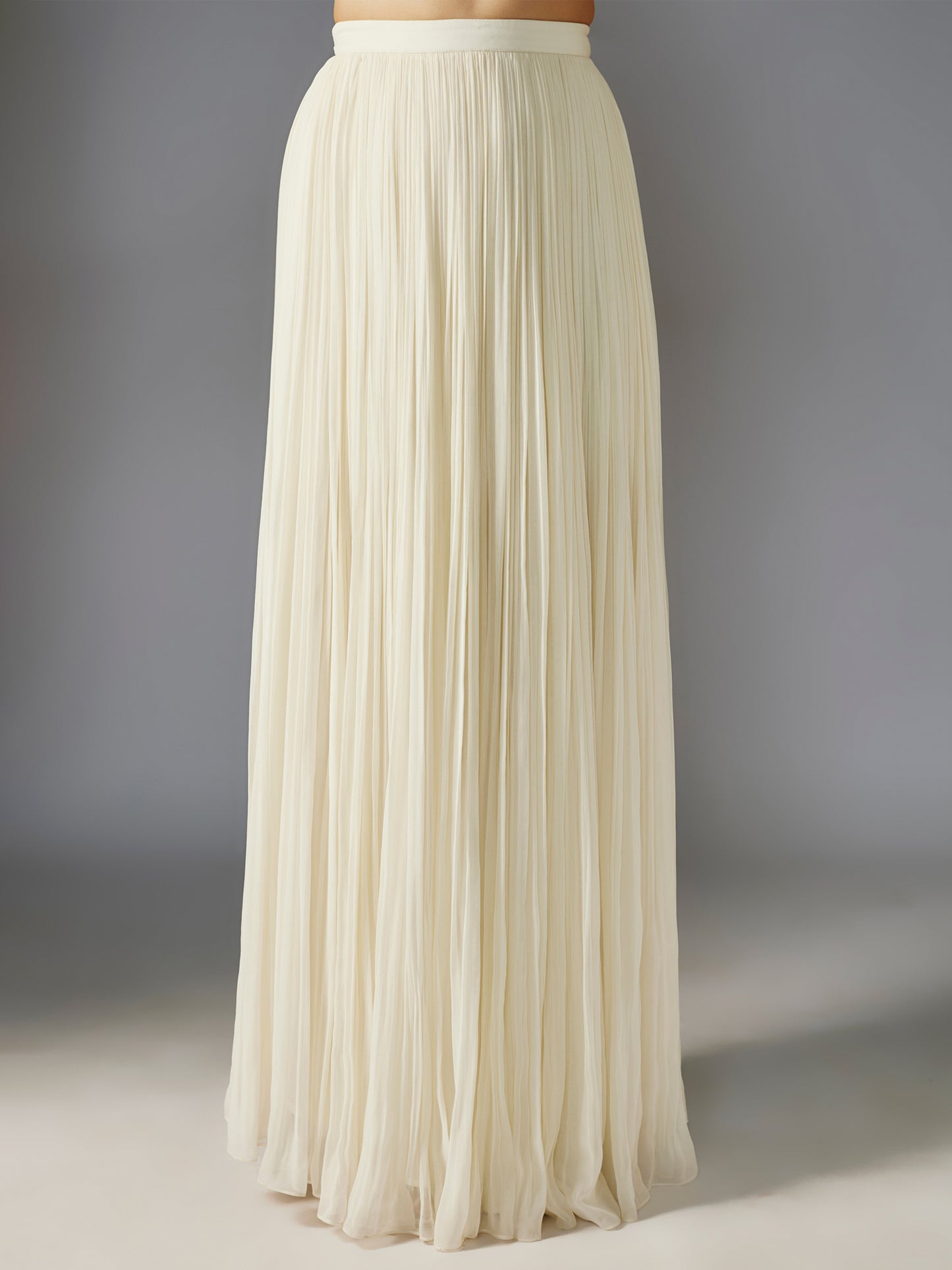 Ivory Hand Embroidered Long Jacket and Skirt Set
