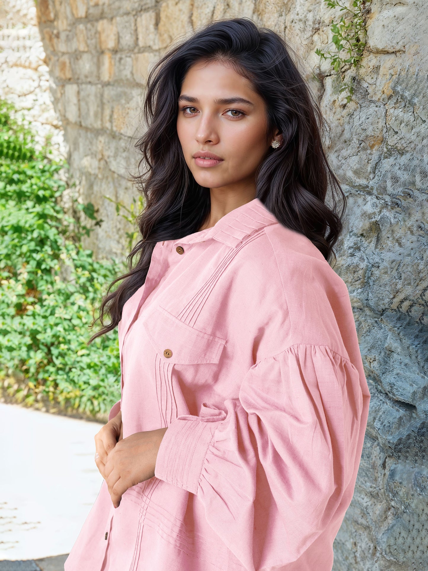 Baby Pink Linen Co-Ord Set