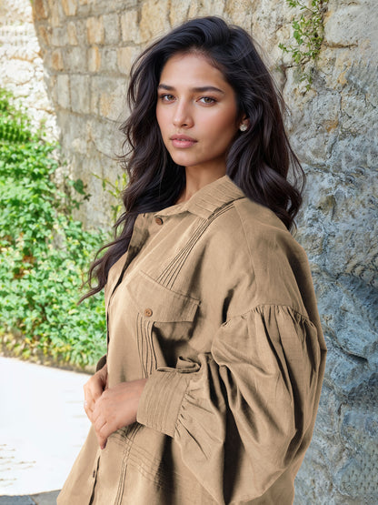 Beige Linen Co-Ord Set