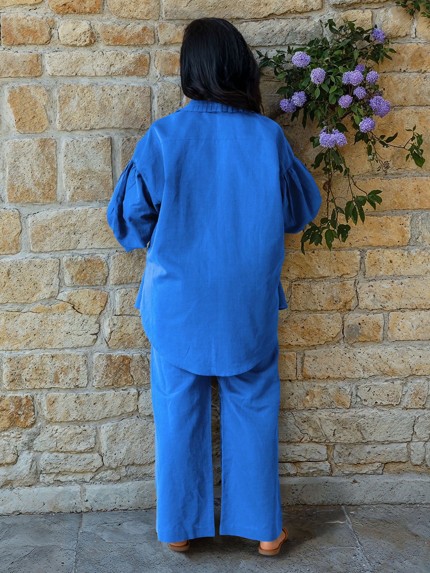 Cobalt Blue Linen Co-Ord Set
