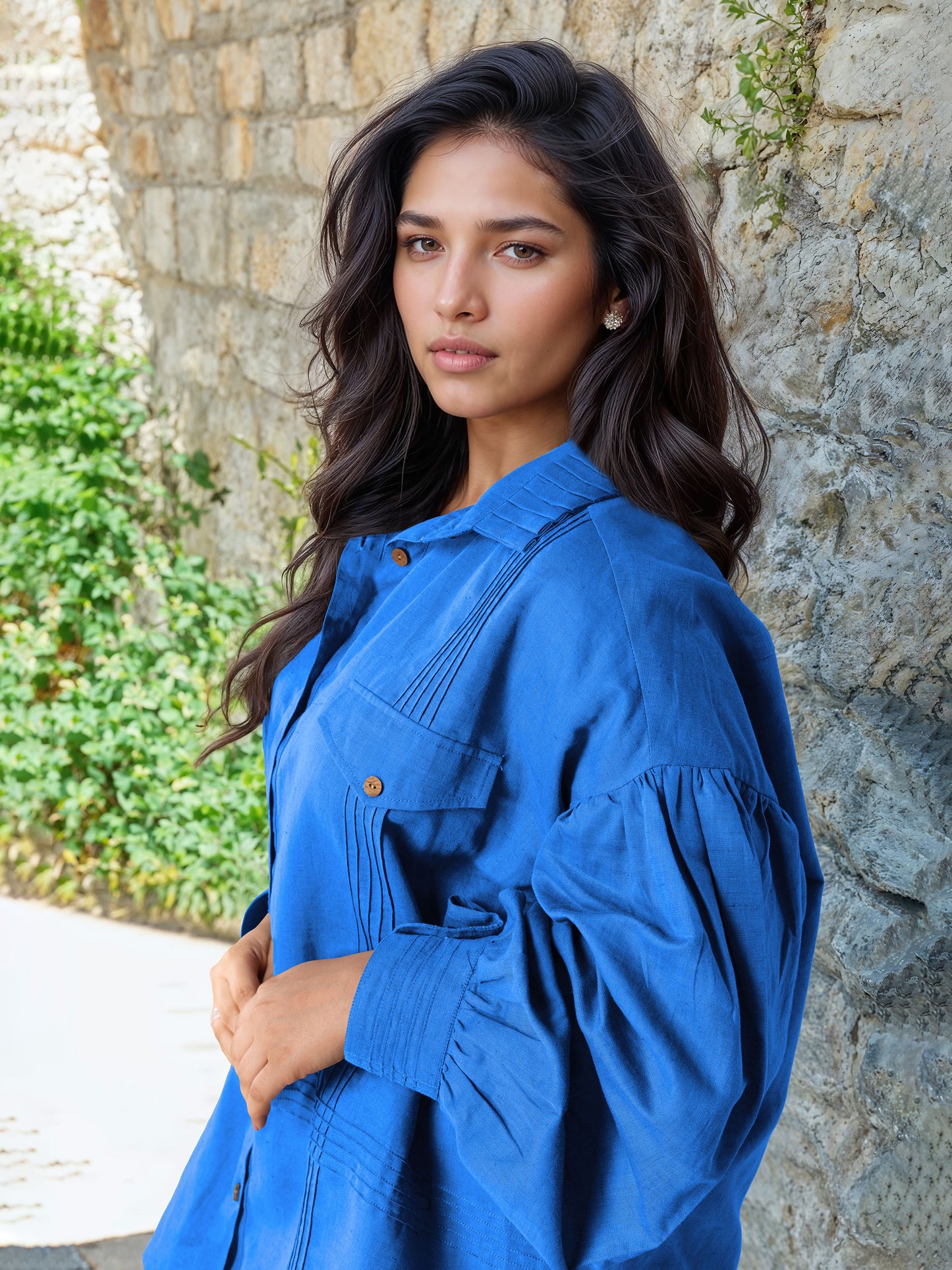 Cobalt Blue Linen Co-Ord Set