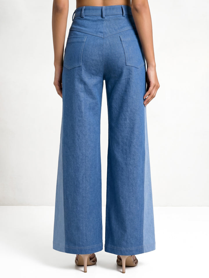 Halter Cutwork Denim Crop Jacket and Pant
