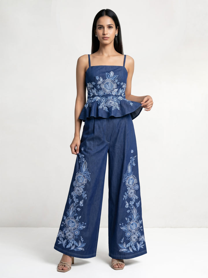 Floral Embroidered Pant