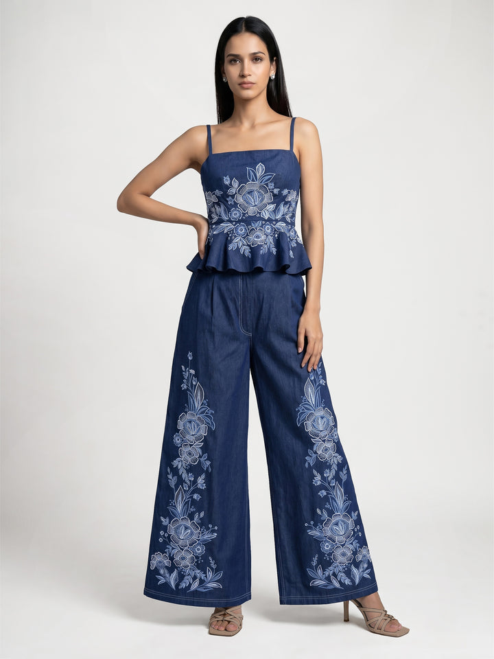 Floral Embroidered Pant