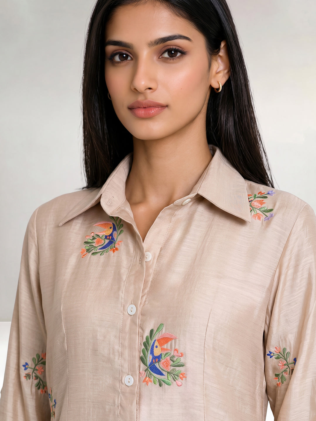 Toucans Bird Long Shirt Dress