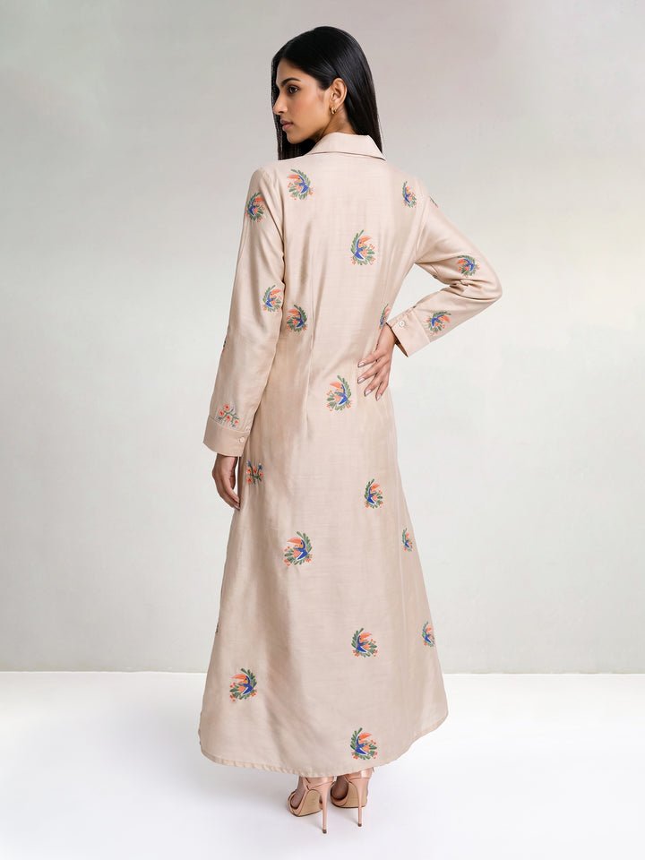 Toucans Bird Long Shirt Dress