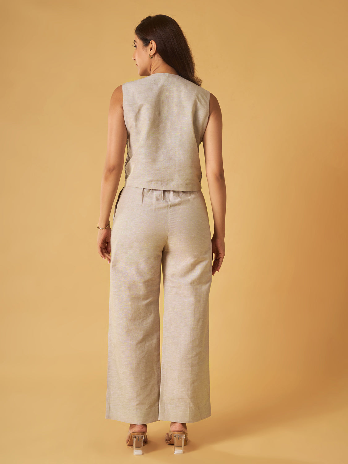Beige Linen Co-Ord Set