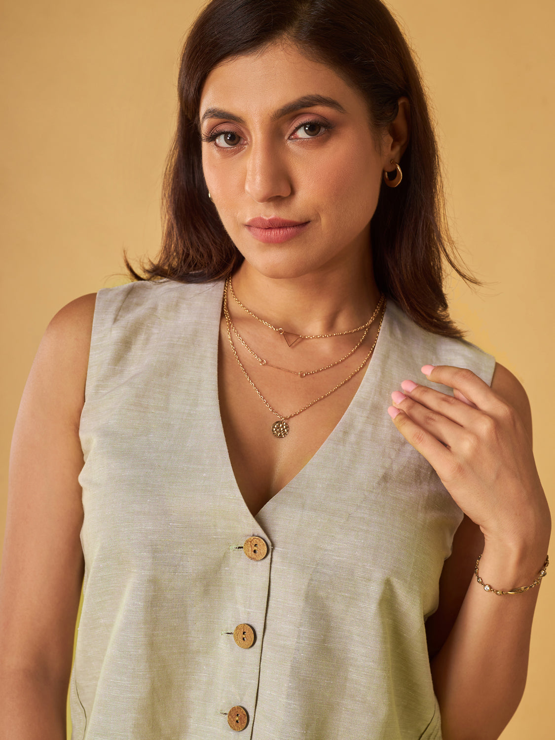 Beige Linen Co-Ord Set