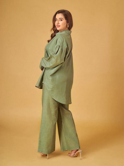 Sage Green Linen Co-Ord Set