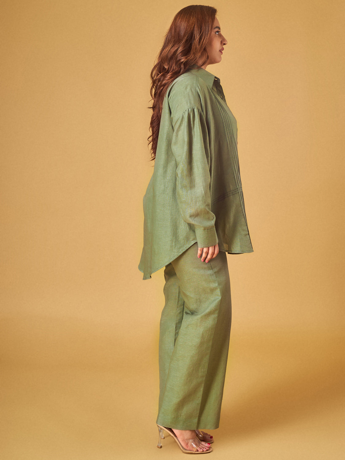 Sage Green Linen Co-Ord Set