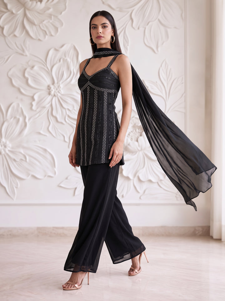 Black Rawsilk Dress