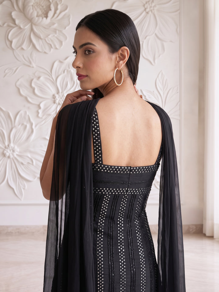 Black Rawsilk Dress