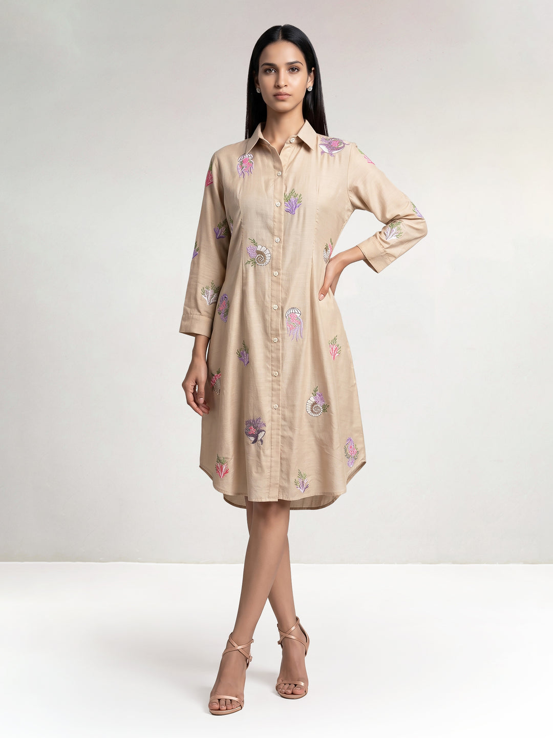 Aquatic Short Shirt Dress