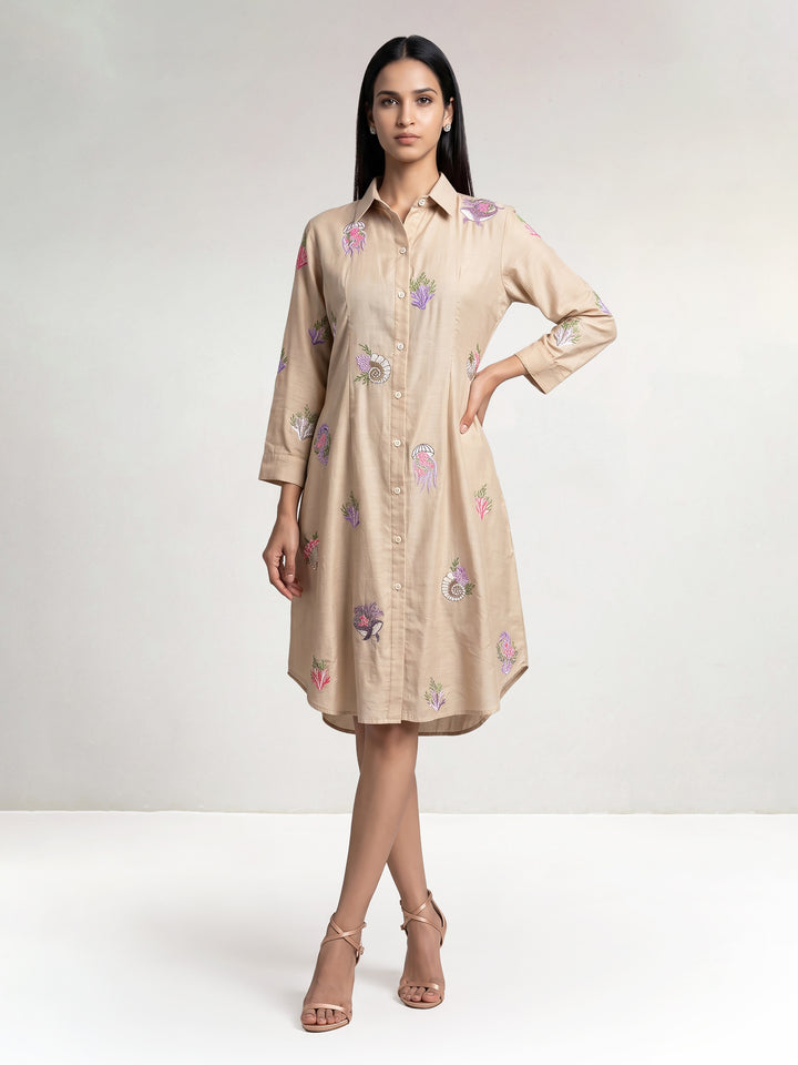 Aquatic Short Shirt Dress