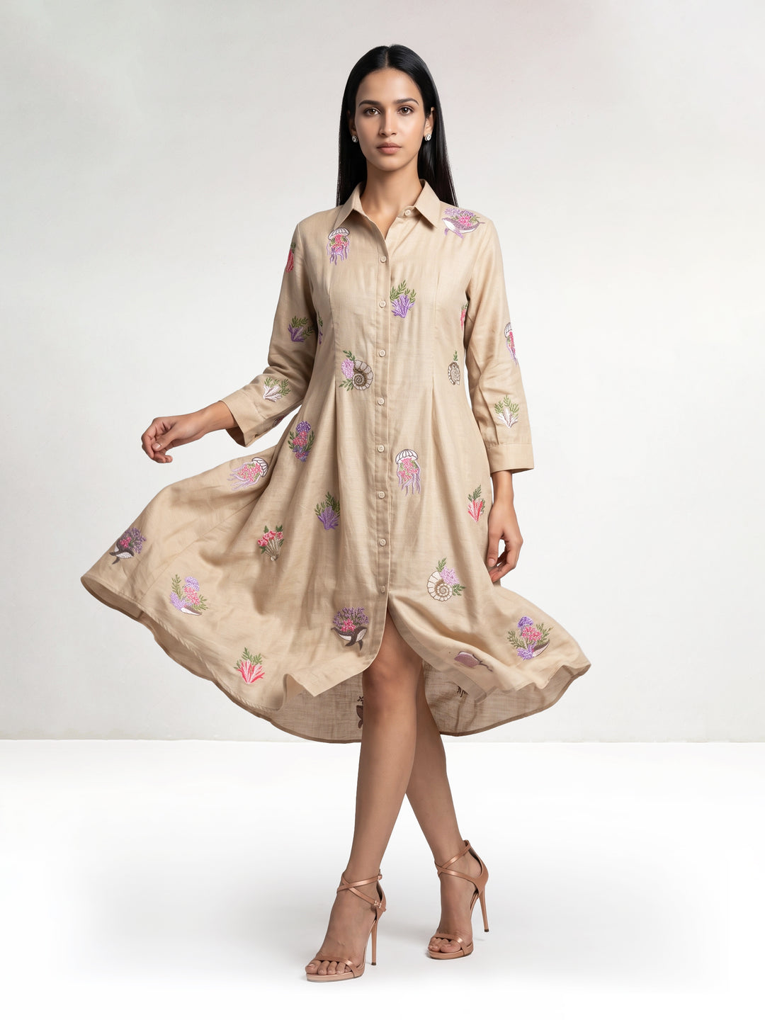 Aquatic Short Shirt Dress