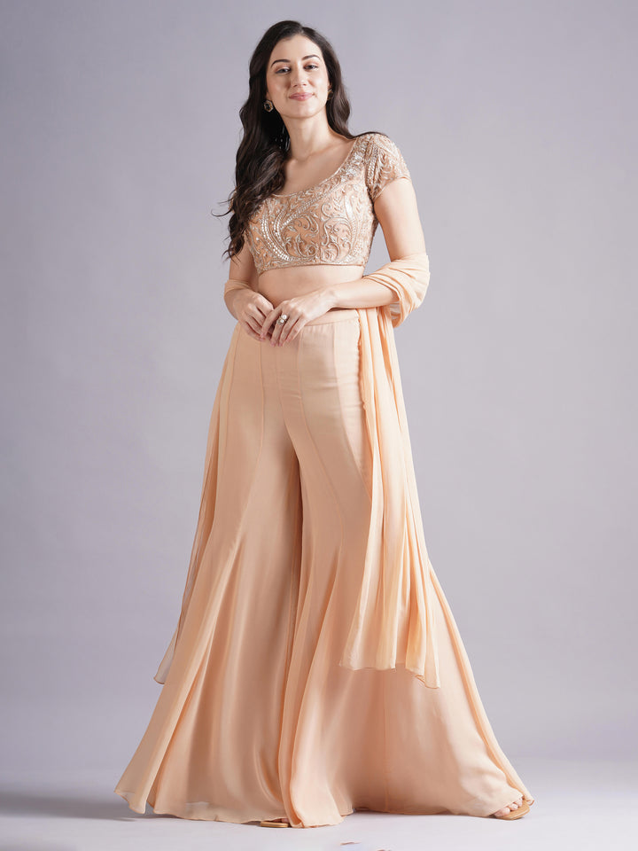 Nude Net Makai Blouse with Kali Sharara and Choker