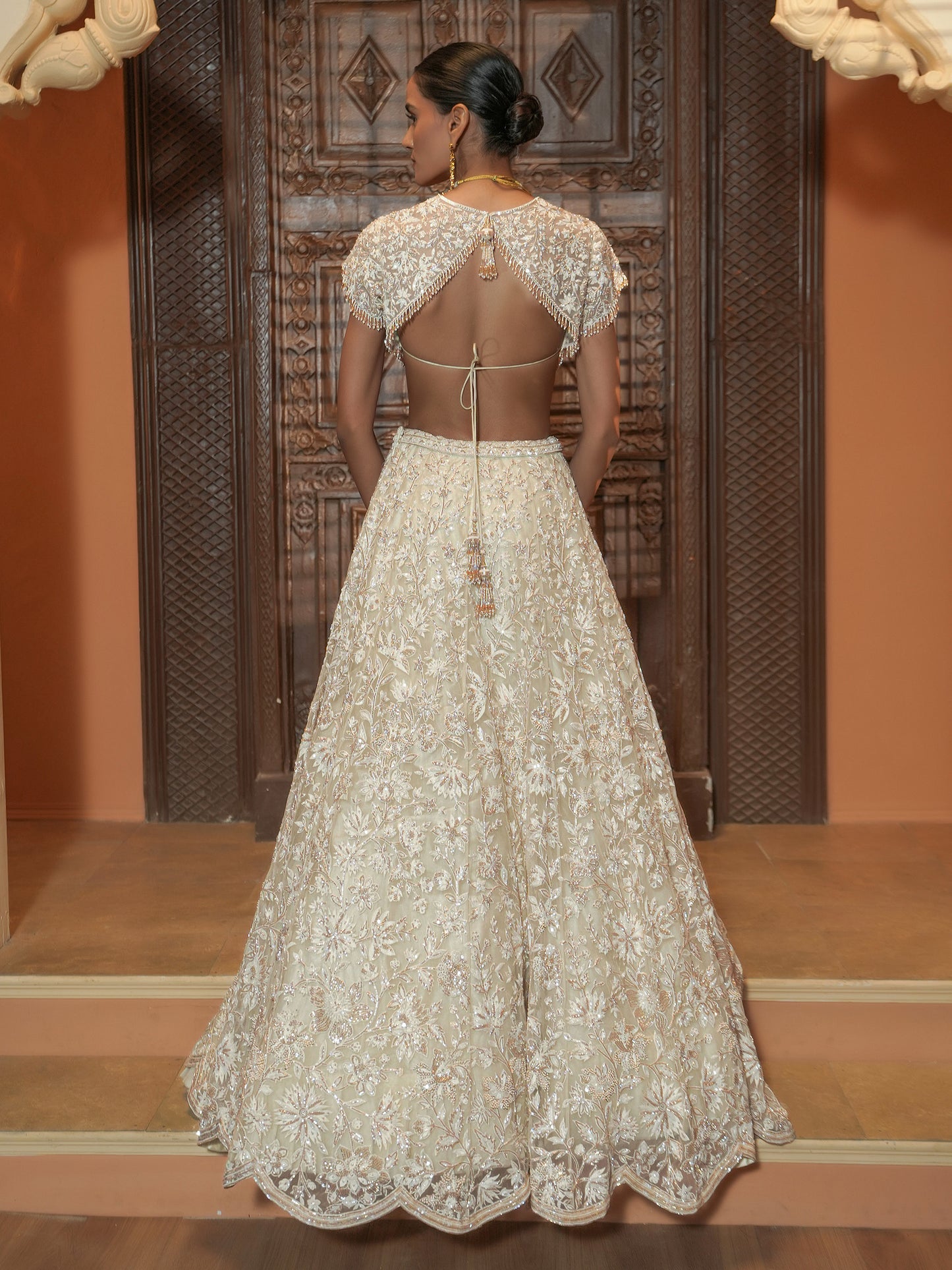 Ivory Heavy Bridal Lehenga Set