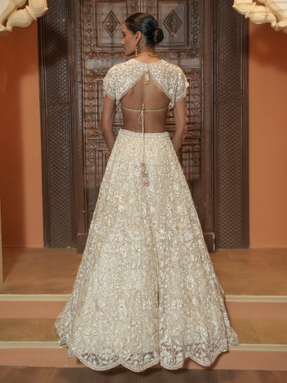 Ivory Heavy Bridal Lehenga Set