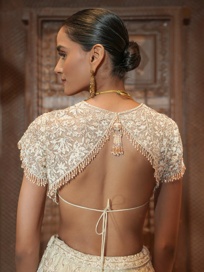 Ivory Heavy Bridal Lehenga Set