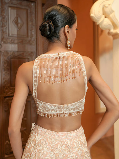 Nude Heavy Bridal Lehenga Set