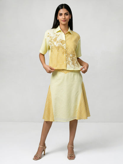 The Monica Gingham Embroidered Shirt